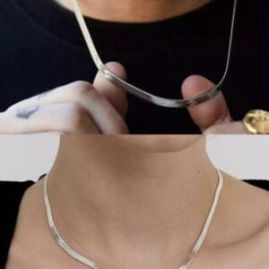 (1 পিস) একটা – High Quality Snake Chain for Man/Women (Silver)