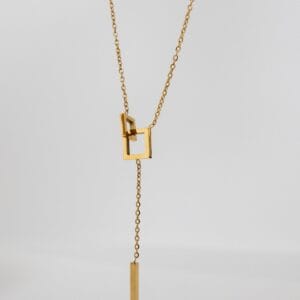 Interlocking square pendant