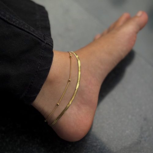 anklets ✨dm for orders stainless steel waterproof daily wear.......#anklets #jewellery #fyp #pos (1)